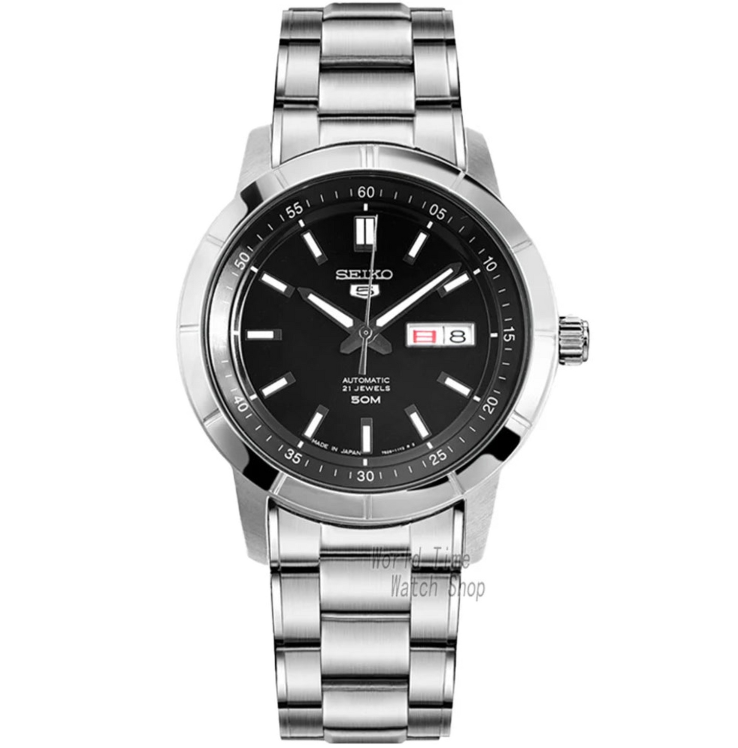 Seiko Classic Automatic Business or Sports Watch Waterproof Steel Strap