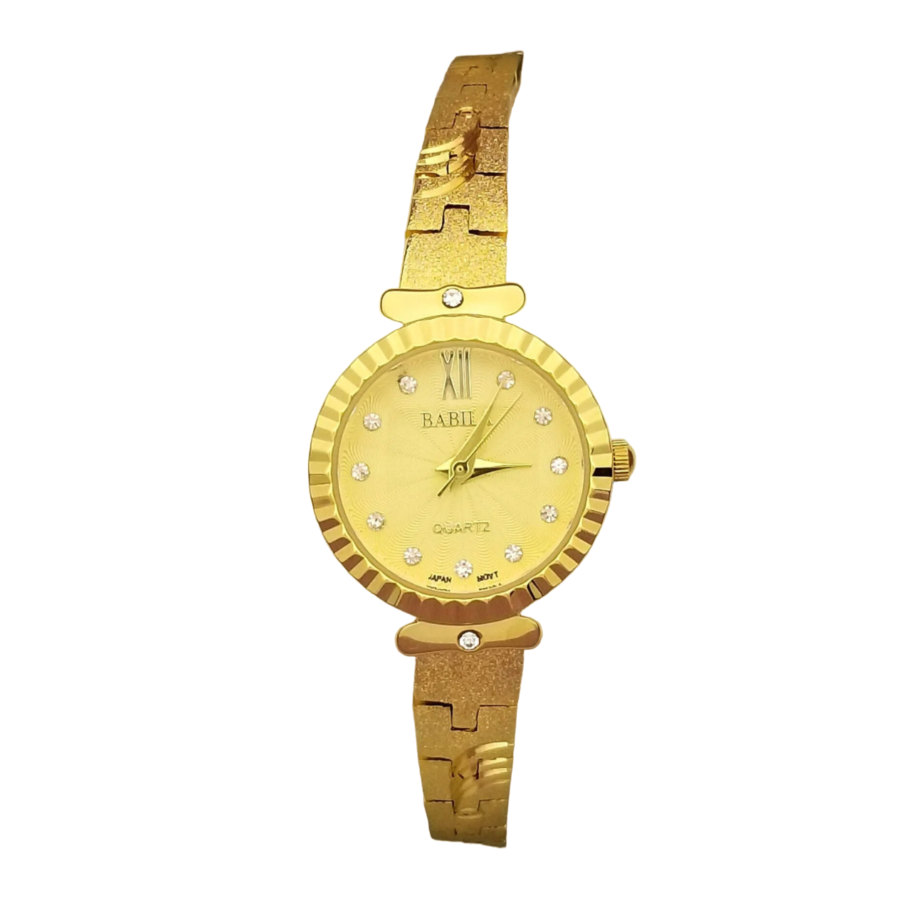 Babila Watch Stainless Steel with 24k Thick Plated Gold Decorations