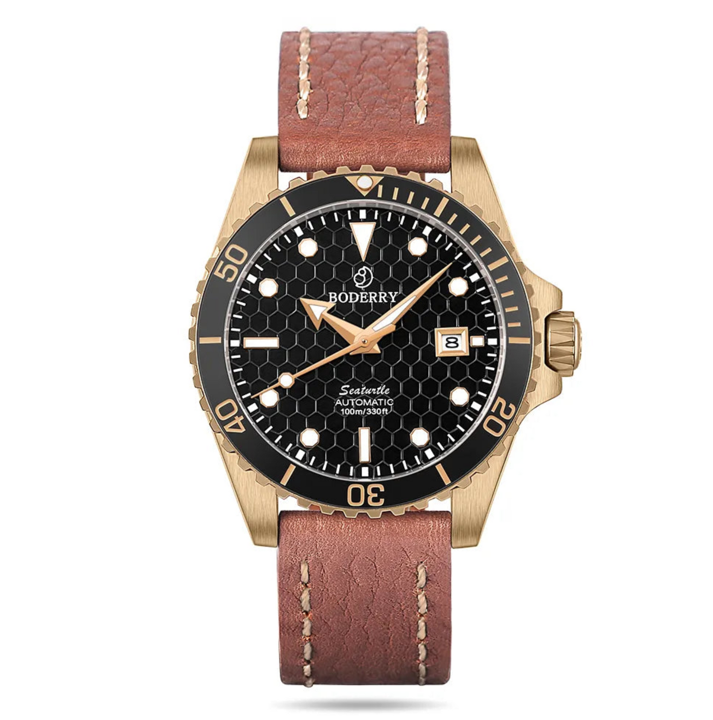 Boderry Bronze Diver Automatic Watch 100M Waterproof Automatic