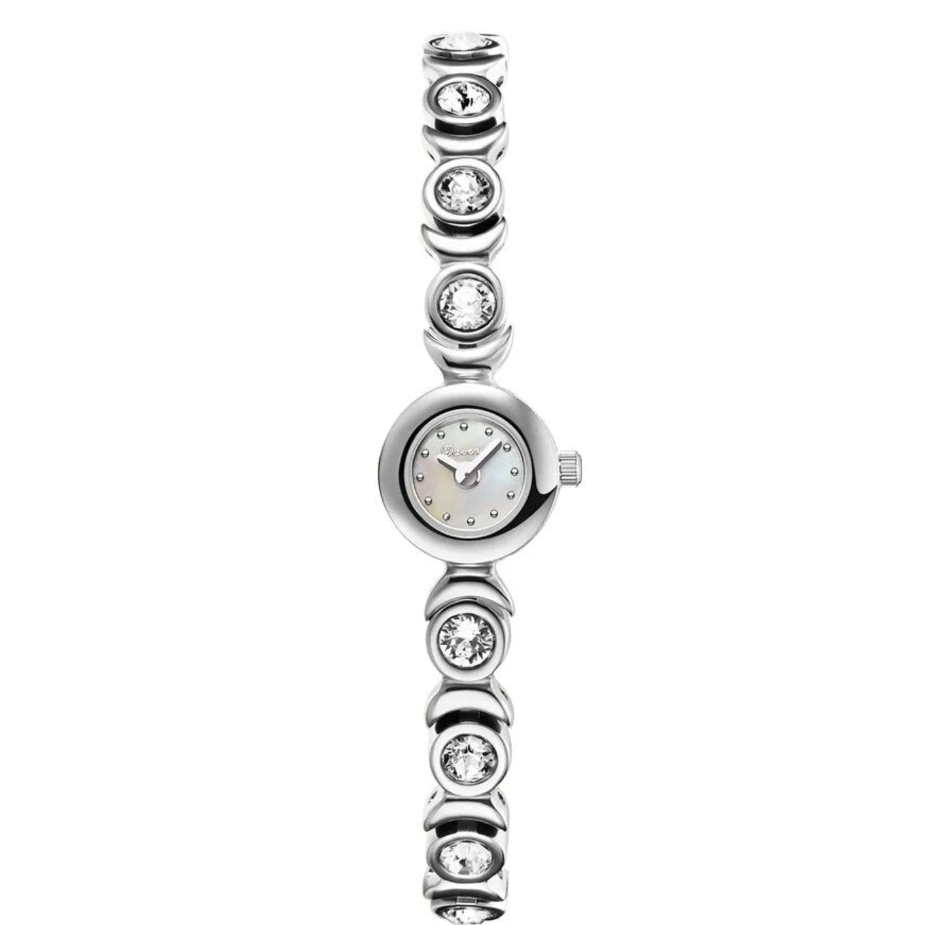 Davena Mini Watch Elegant Crystal Steel Bracelet