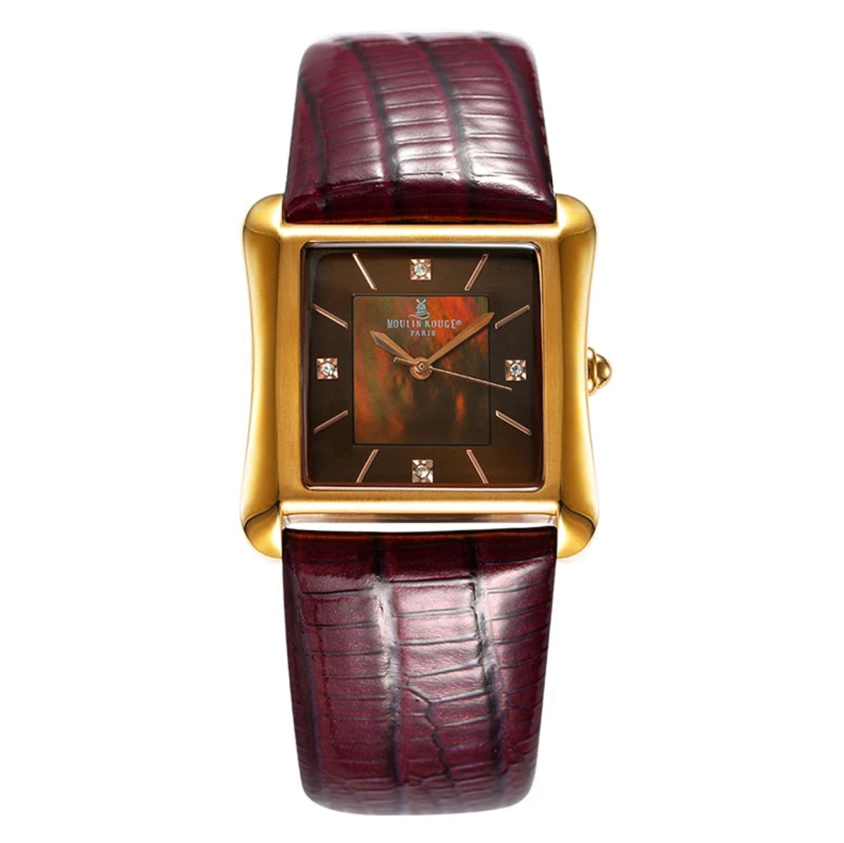 VINTAGE MOULIN QUARTZ Watch Black Mother of Pearl Wristwatch W46 $9.99 -  PicClick