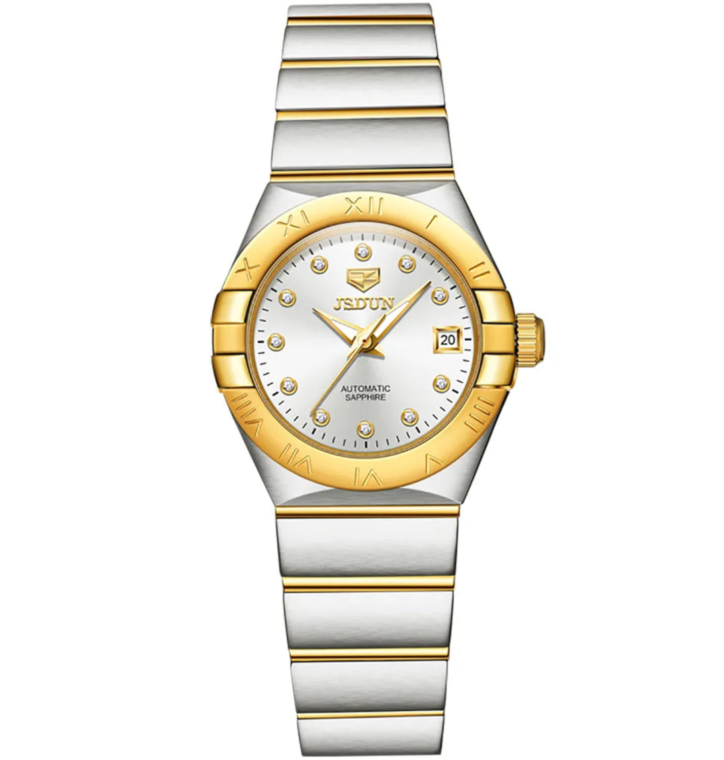 Jsdun Automatic Watch Luxury Sapphire Mirror Waterproof Ladies Wristwatch