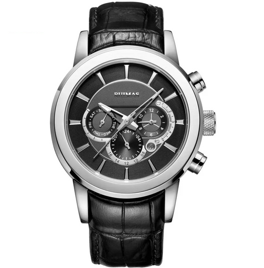 Ruimas Men's Automatic Watch Luxury Business Leather Strap Wristwatch